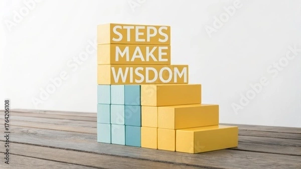Fototapeta Steps Make Wisdom: Building Blocks of Learning and Growth