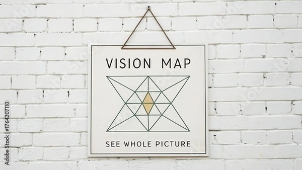 Obraz Vision Map Artwork for Inspiration and Personal Growth Display