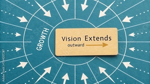 Fototapeta Vision Extends Outward for Personal and Professional Growth Concept
