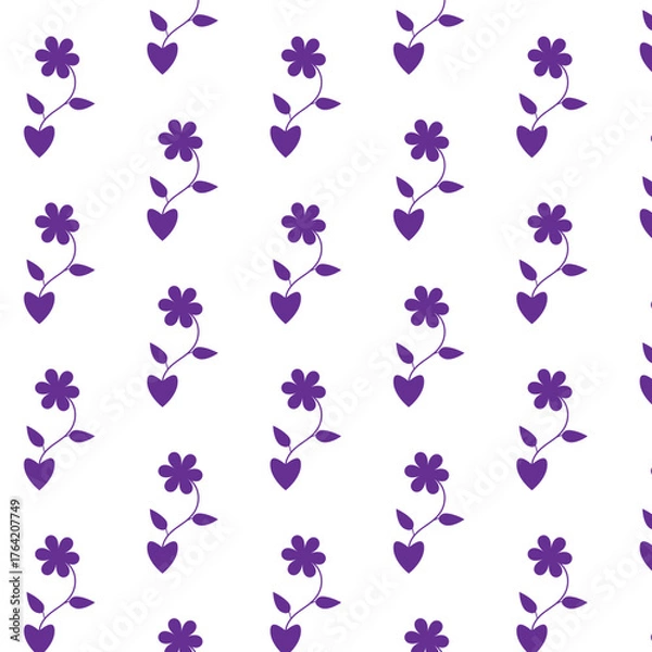 Fototapeta seamless pattern with flowers