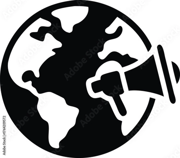 Obraz Global announcement icon