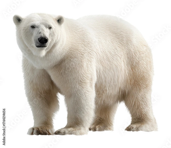 Obraz Polar bear standing majestically in arctic landscape wildlife isolated on transparent background