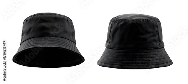 Obraz Two black bucket hats displayed