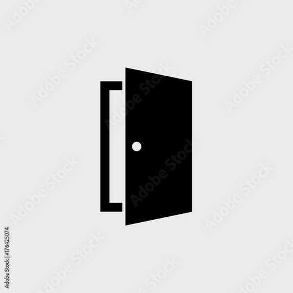 Obraz Door flat vector icon