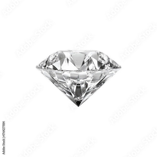 Fototapeta Sparkling diamond, clear facets