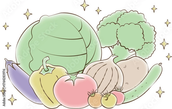 Obraz 野菜の集合のイラスト