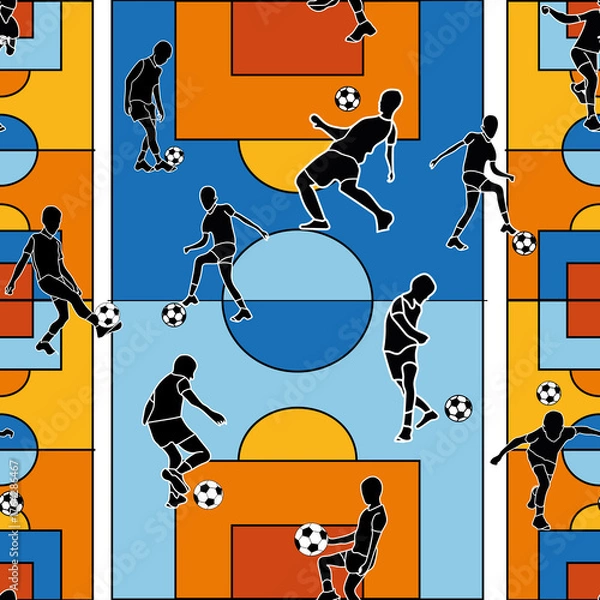 Fototapeta Come watch  the football game Happy united against Bring it on hills. Live here on Adobe. Football and Soccer is part of any young boys life , kicking and running
