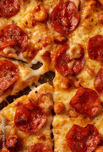 Obraz おいしいピザの縦壁紙