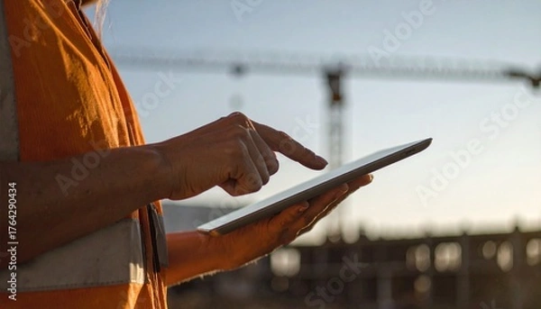 Obraz Smart Construction with Digital Technology