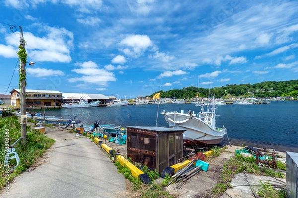 Fototapeta 【深浦港】漁港の風景