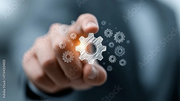 Fototapeta Improving efficiency requires continuous analysis, technology adoption, employee engagement, and leadership commitment to fostering an environment focused on operational excellence.