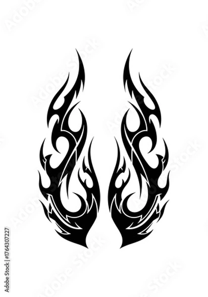 Obraz Tribal Flame Tattoo Design