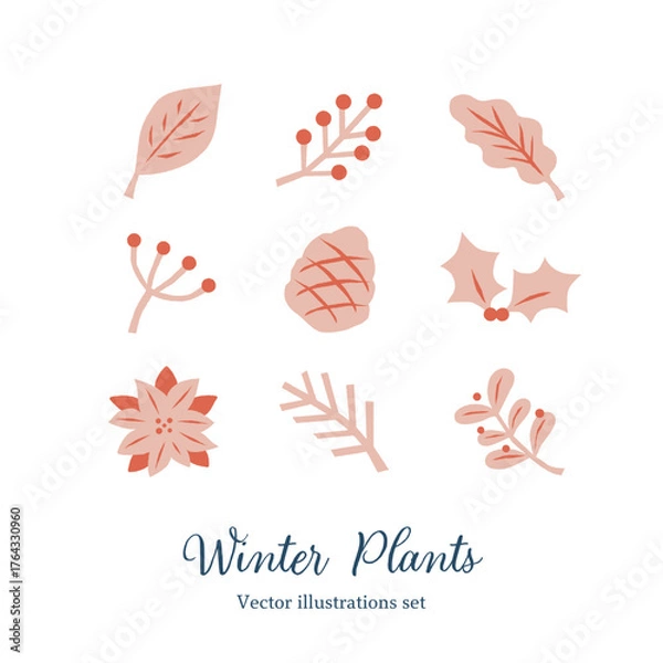 Obraz 冬の植物セット