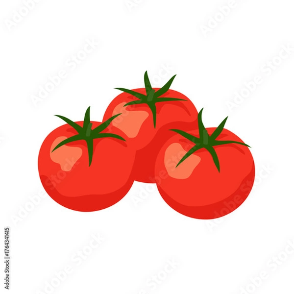 Obraz シンプルなミニトマトのイラスト