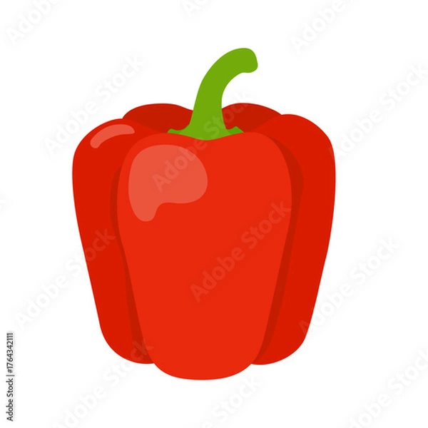 Obraz 赤いパプリカのシンプルなイラスト
