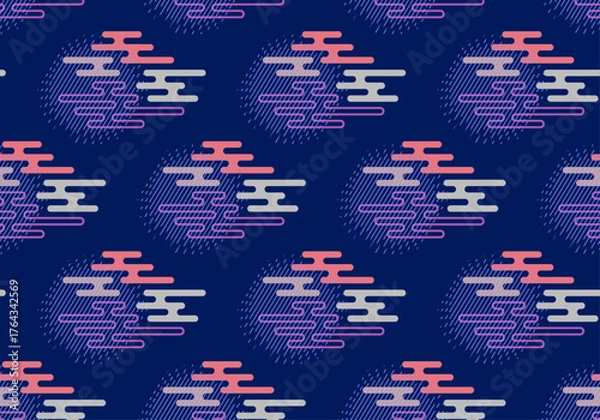 Fototapeta 可愛い和柄素材　かすみ