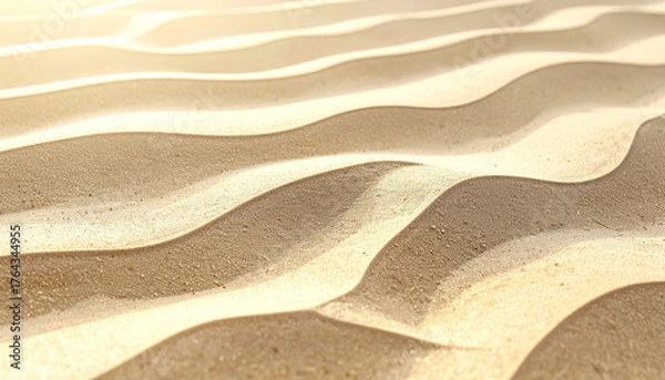 Obraz Golden Sand Dune Symphony: Undulating waves of sand create a mesmerizing dance of light and shadow, evoking a sense of tranquility and the raw beauty of the desert.