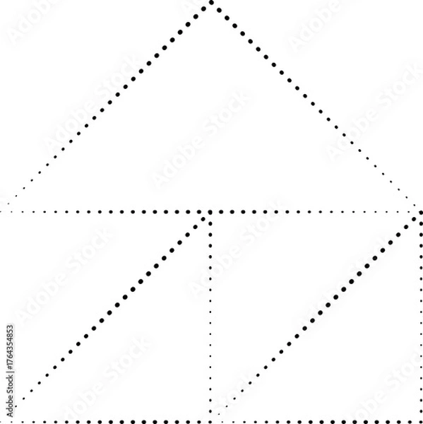 Fototapeta Dot halftone triangle. Geometric shapes element