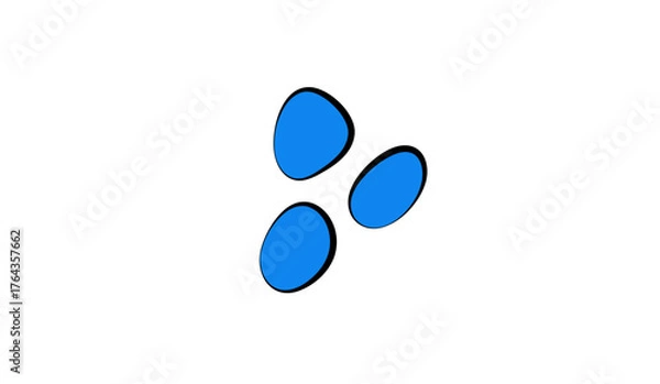 Obraz Water drops hand-drawn