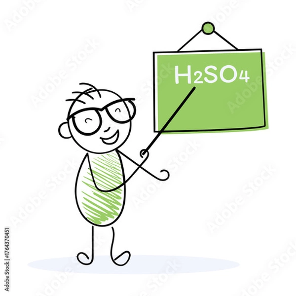 Fototapeta Design h2so4 sulfuric acid molecule chemistry science education chemical formula green acid solution laboratory 101 verctor art illustration png