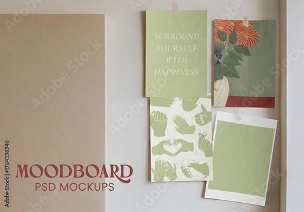 Obraz Creative Moodboard PSD Mockup