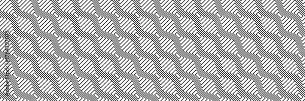 Obraz horizontal seamless ripple black rectangle pattern for design and background.