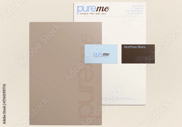 Obraz Elegant Stationery Set Design Mockup PSD