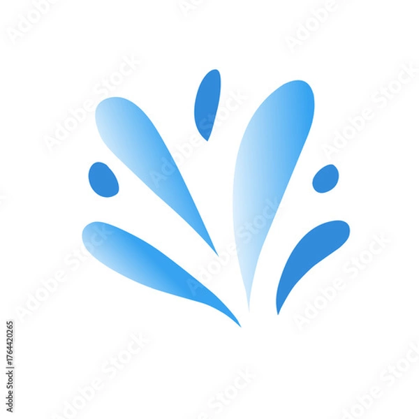 Obraz Splash water blue drop background