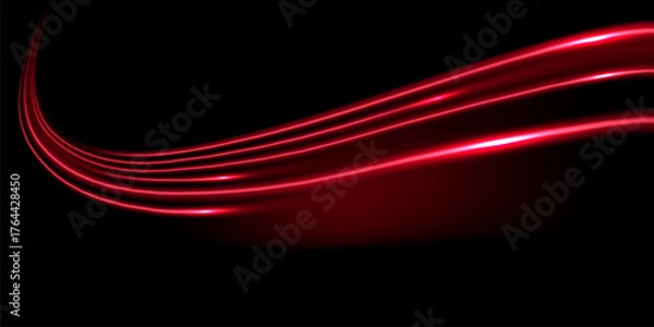 Fototapeta beautiful light speed line background on black background abstract design vector illustration