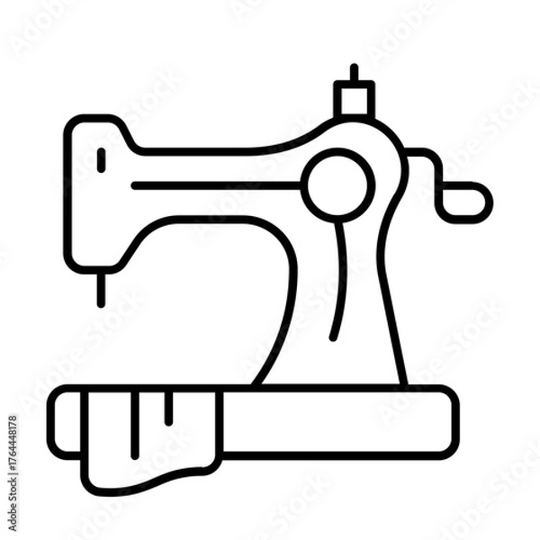 Obraz dressmaker icon with thin style