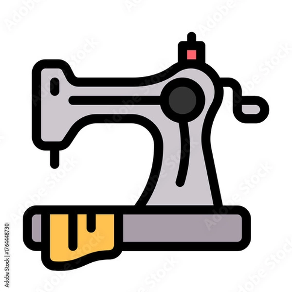 Obraz dressmaker icon with flat line style