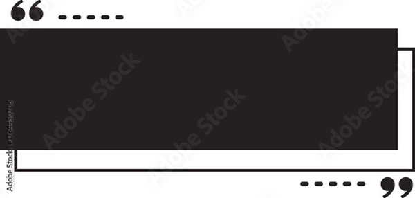 Fototapeta Silhouette of Quote Geometric Frame. Vector Illustration.