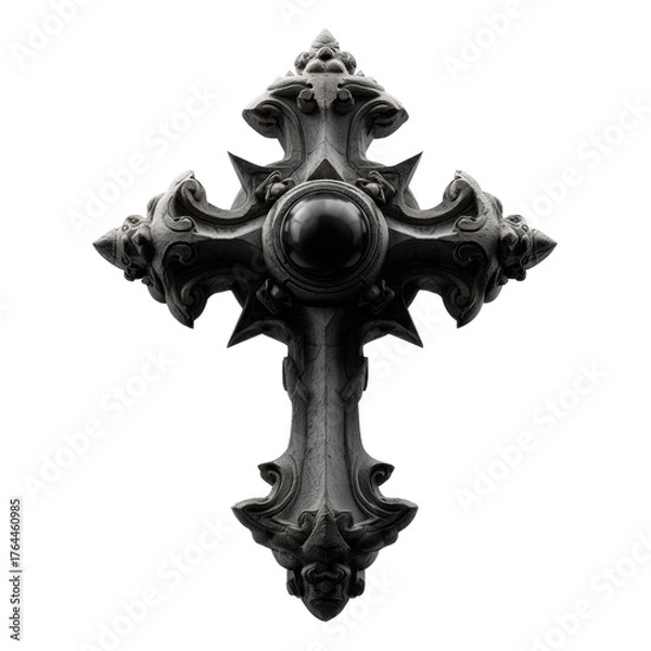 Fototapeta Dramatic image of a highly detailed, isolated on white background