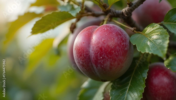 Obraz ripe red apples on a branch