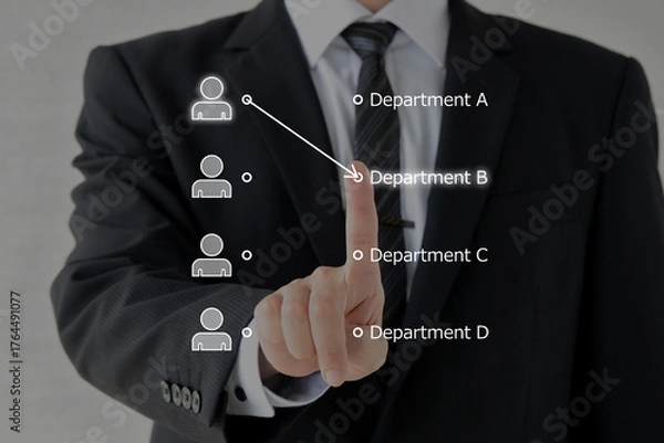 Fototapeta 人員配置を行うビジネスマンのイメージ画像