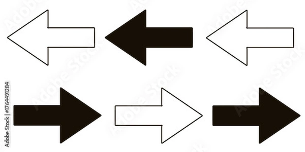 Obraz direction signs left right set of arrows