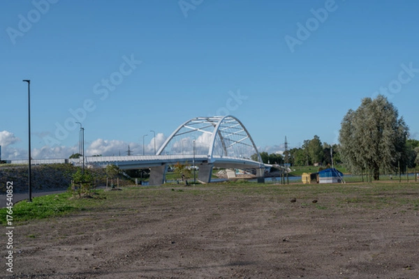Obraz estonia, pärnu new bridge