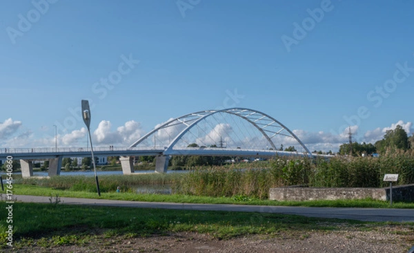 Obraz estonia, pärnu new bridge