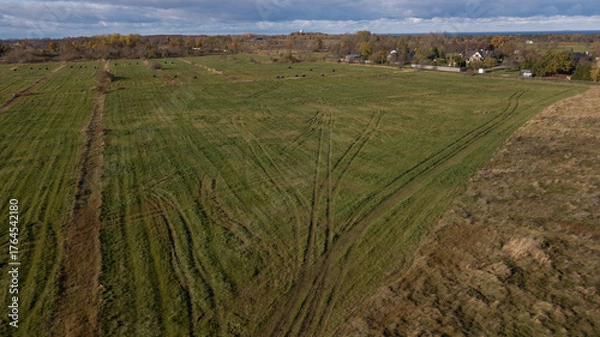 Obraz aero view to field