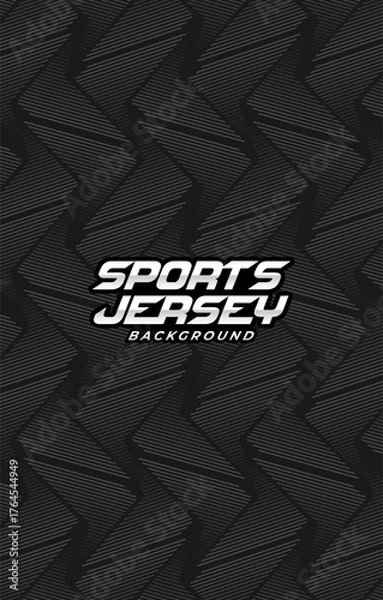 Fototapeta Black pattern line background for sport jersey design