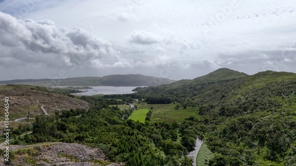 Obraz scotland drone shot