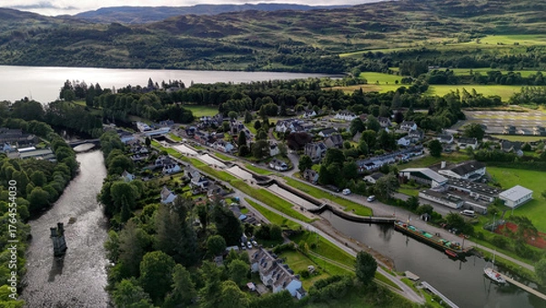 Obraz fort augustus drone shot