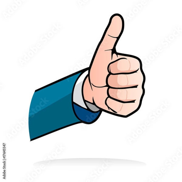 Obraz thumb up vector clip art