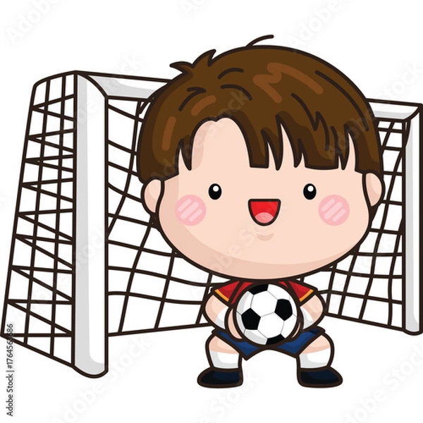 Obraz a vector of a goalkeeper