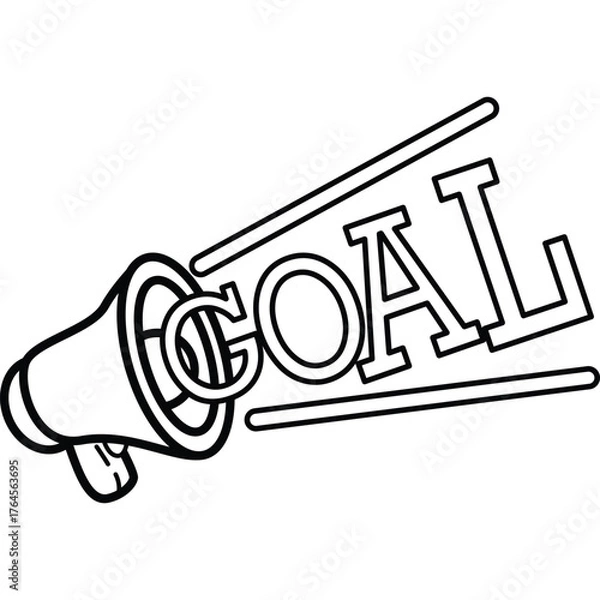 Obraz a vector of megaphone screaming goal
