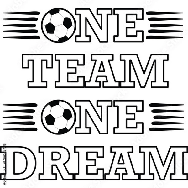 Obraz a vector of soccer typography