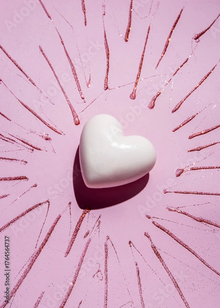 Obraz heart form chocolate or soap with love radiance