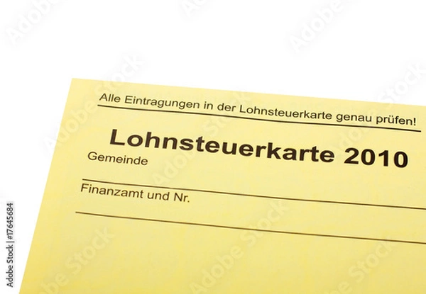 Obraz Lohnsteuerkarte