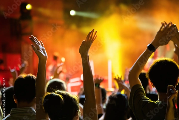 Obraz People clap hands at the concert