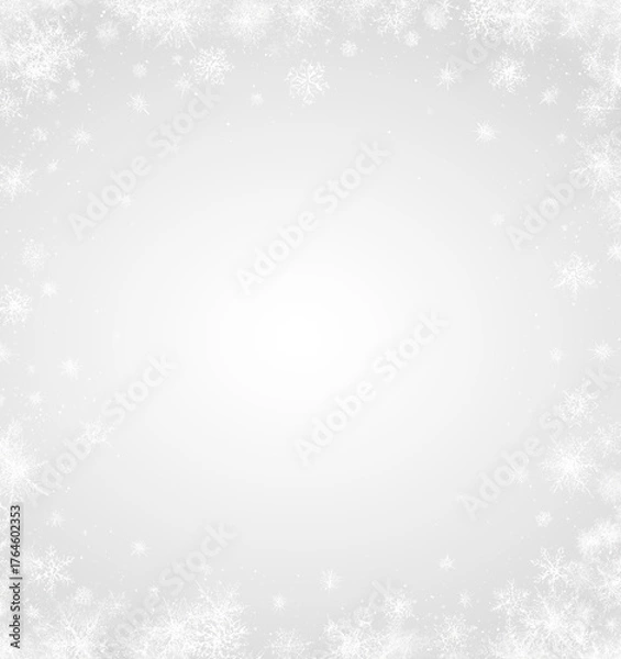 Obraz bright banner christmas card with snowflake border vector EPS10
